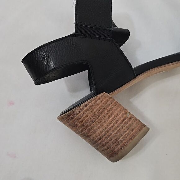 Stuart Weitzman Broadband Leather City Open Tow block Sandals heels Size 7.5 - Picture 8 of 11